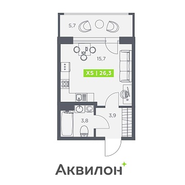 Санкт-Петербург, Головнина бульвар, д.4стр1 Объявление Студия, 26.3м2, 3/13 эт