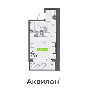 Санкт-Петербург, Головнина бульвар, д.4стр1 Объявление Студия, 26.8м2, 4/13 эт