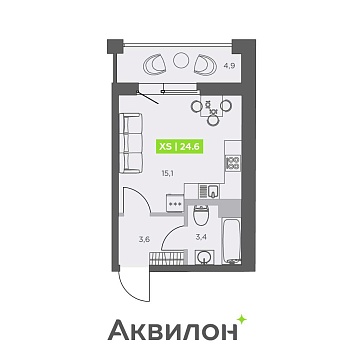 Санкт-Петербург, Головнина бульвар, д.4стр1 Объявление Студия, 24.6м2, 11/13 эт