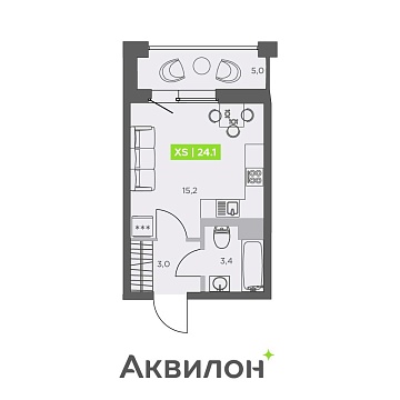 Санкт-Петербург, Головнина бульвар, д.4стр1 Объявление Студия, 24.1м2, 11/13 эт