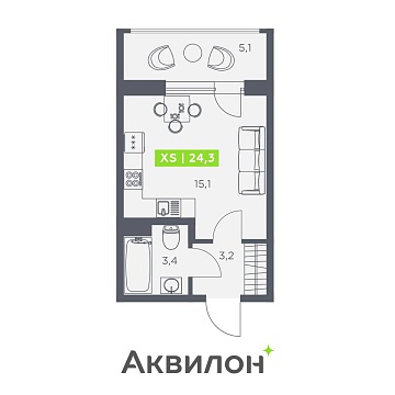 Санкт-Петербург, Головнина бульвар, д.4стр1 Объявление Студия, 24.3м2, 8/13 эт