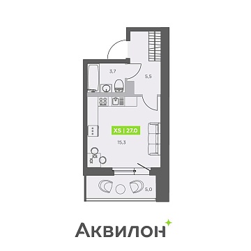 Санкт-Петербург, Головнина бульвар, д.4стр1 Объявление Студия, 27м2, 10/13 эт