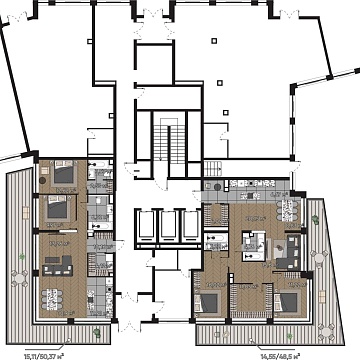 Объявление 4-к квартира, 125.84м2, 1/16 эт