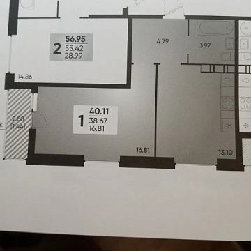 Объявление 1-к квартира, 40м2, 7/18 эт