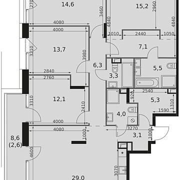 Объявление 5-к квартира, 122.3м2, 13/17 эт